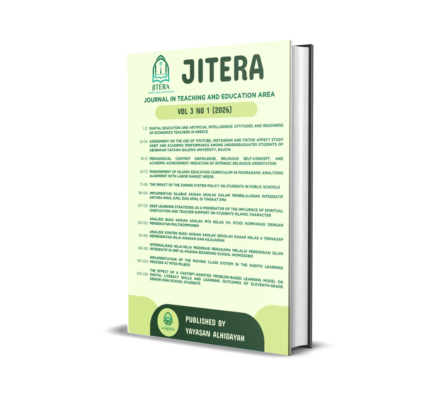 					View Vol. 3 No. 1 (2026): JITERA - Journal in Teaching and Education Area
				